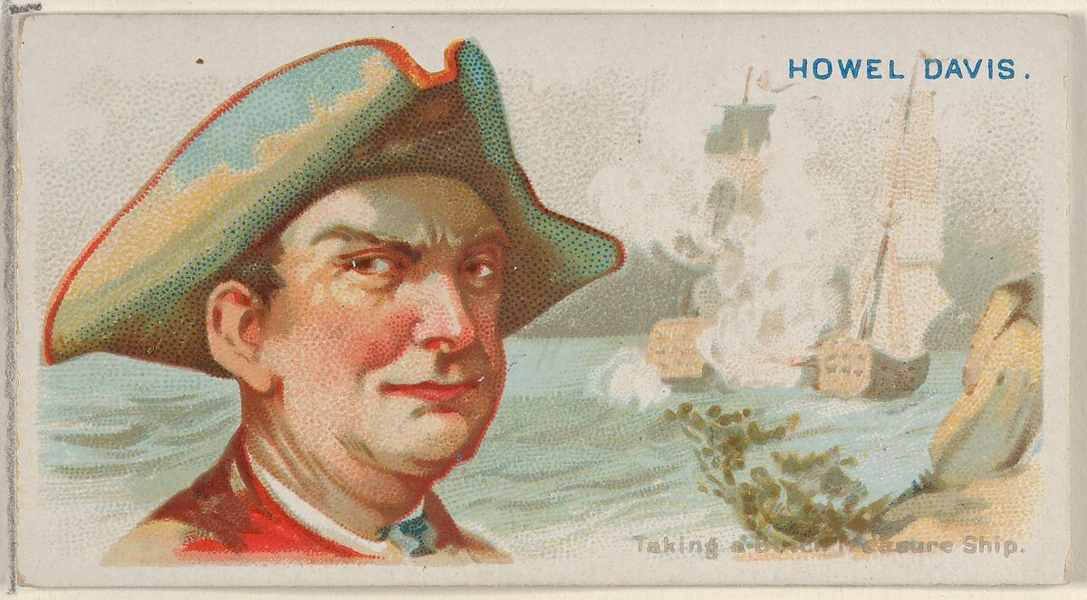 Howell Davis, Taking a Dutch Treasure Ship, from the Pirates of the Spanish Main series (N19) for Allen & Ginter Cigarettes, Allen &amp; Ginter (American, Richmond, Virginia), Commercial color lithograph 