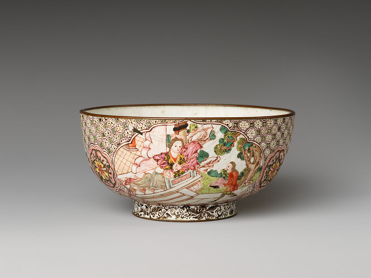 Bowl (one of a pair), Painted enamel, China