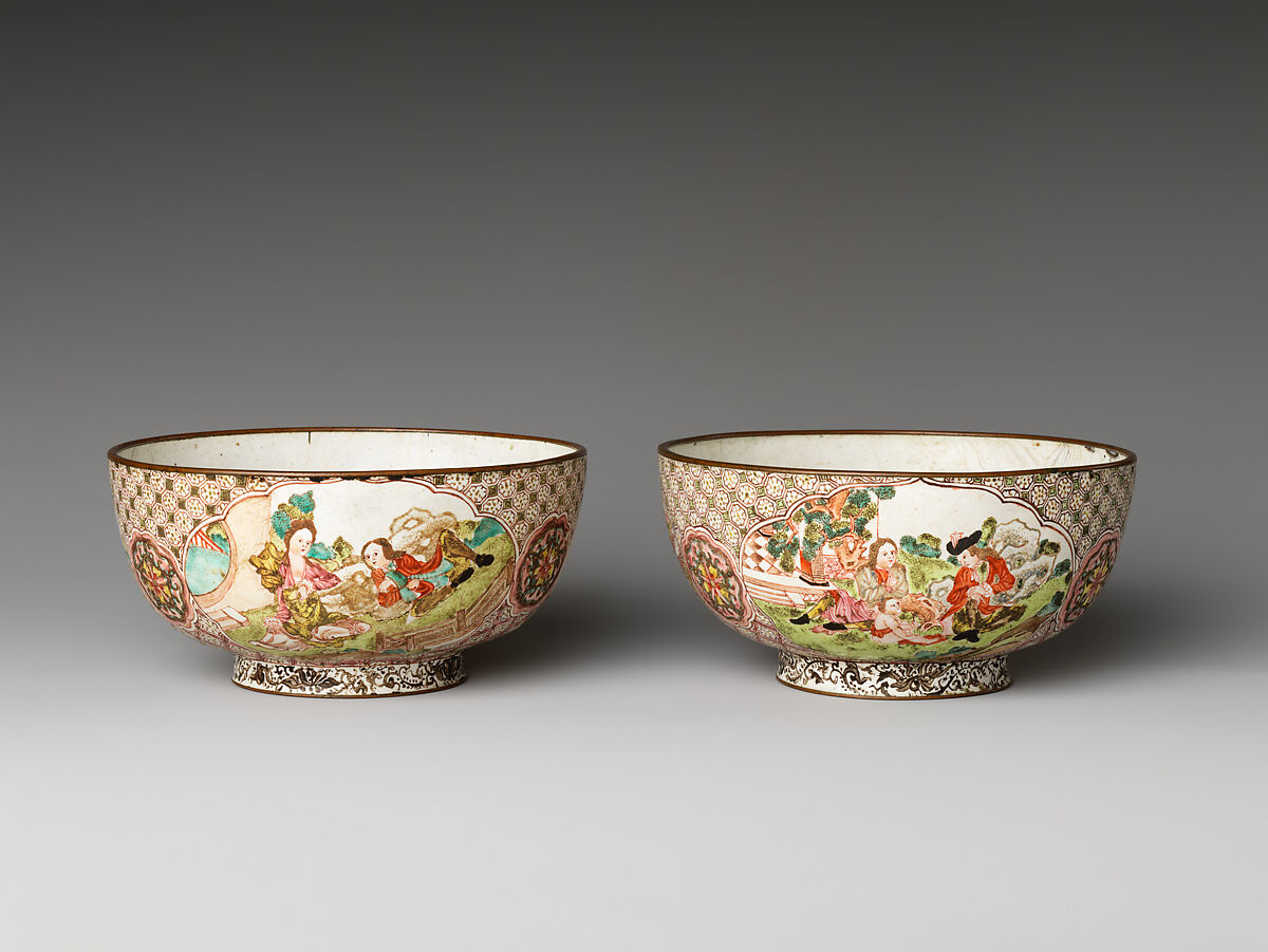 Bowl (one of a pair), Painted enamel, China