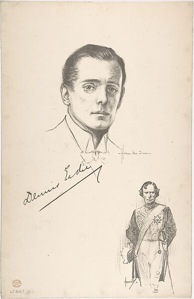 Portrait Head of the actor Dennis Eadie, also shown full-length in costume, Portrait after Charles A. Buchel (British (born Germany), Mainz 1872–1950), Lithograph 