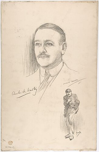 Portrait Head of the actor Sir Charles Henry Hawtrey, also shown full-length in costume