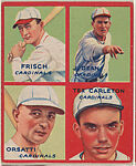 Frisch, Cardinals; J. Dean, Cardinals; Orsatti, Cardinals; Tex Carleton, Cardinals