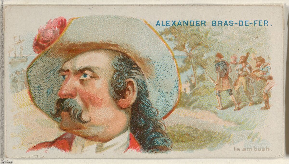 Alexander Bras-de-Fer, In Ambush, from the Pirates of the Spanish Main series (N19) for Allen & Ginter Cigarettes, Allen &amp; Ginter (American, Richmond, Virginia), Commercial color lithograph 