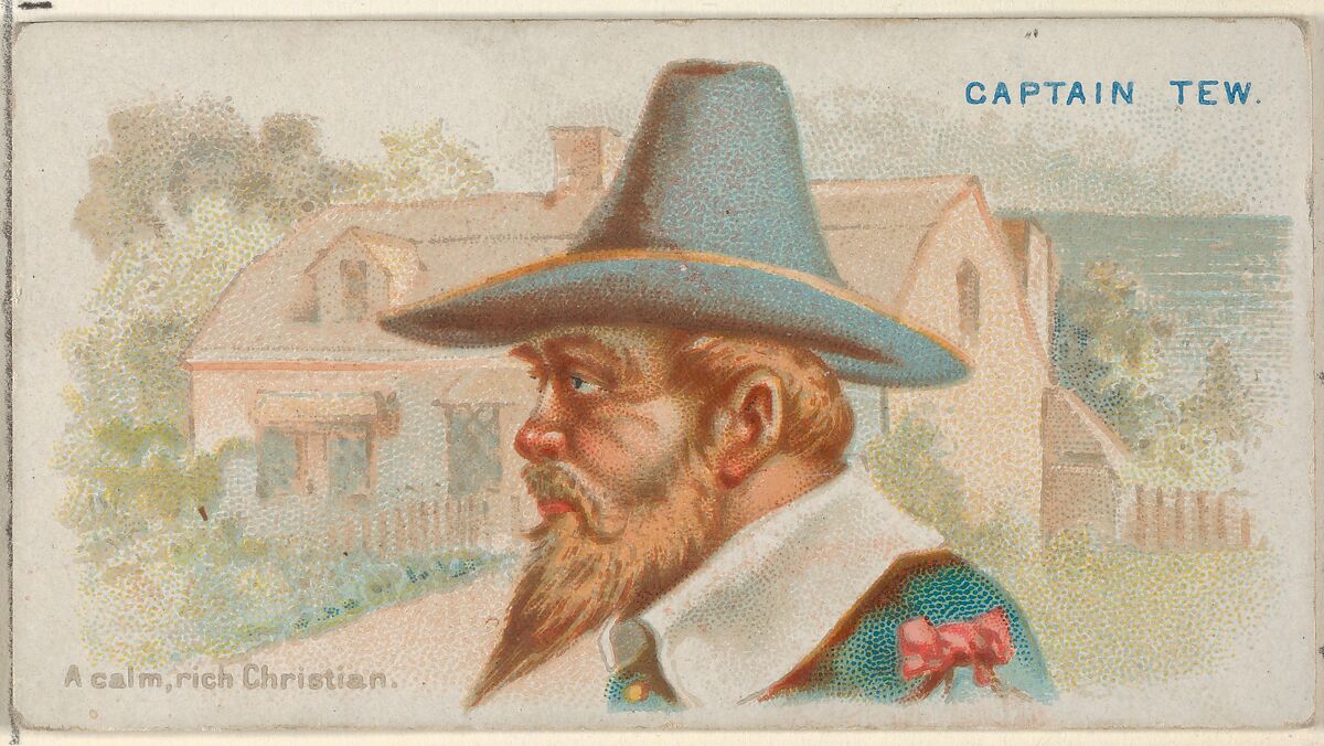 Captain Tew, A Calm, Rich Christian, from the Pirates of the Spanish Main series (N19) for Allen & Ginter Cigarettes, Allen &amp; Ginter (American, Richmond, Virginia), Commercial color lithograph 