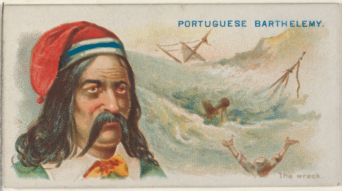 Portuguese Barthelemy, The Wreck, from the Pirates of the Spanish Main series (N19) for Allen & Ginter Cigarettes, Allen &amp; Ginter (American, Richmond, Virginia), Commercial color lithograph 