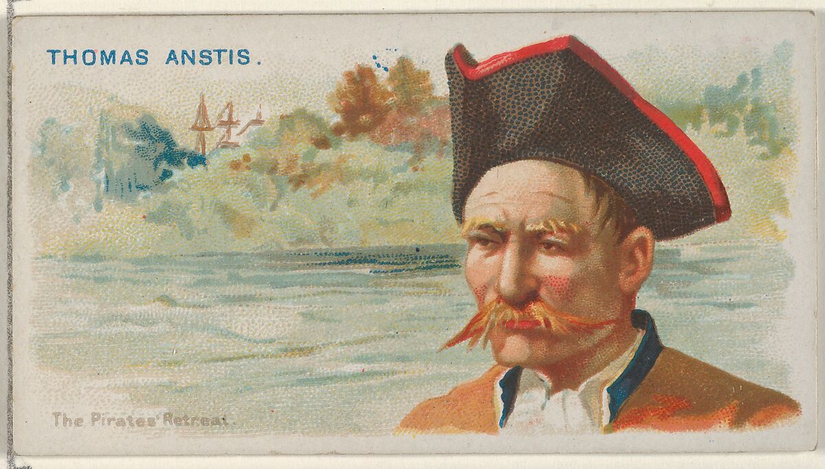 Thomas Anstis, The Pirates' Retreat, from the Pirates of the Spanish Main series (N19) for Allen & Ginter Cigarettes, Allen &amp; Ginter (American, Richmond, Virginia), Commercial color lithograph 