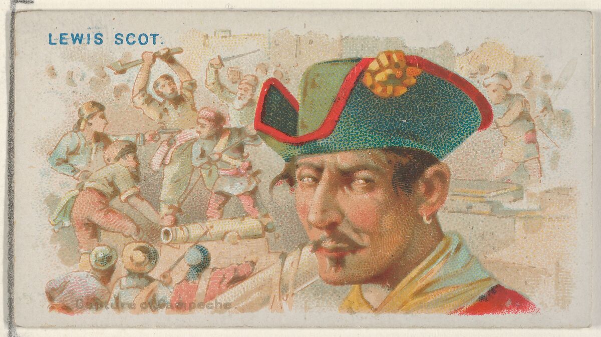 Lewis Scot, Capture of Campeche, from the Pirates of the Spanish Main series (N19) for Allen & Ginter Cigarettes, Allen &amp; Ginter (American, Richmond, Virginia), Commercial color lithograph 