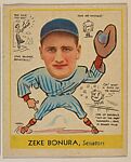 Zeke Bonura, Senators, from the Heads-Up series (R323) issued by the Goudey Gum Company