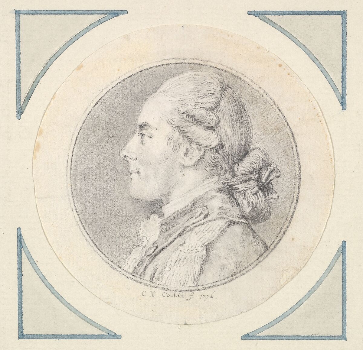 Portrait of Pierre Antoine de Boyer du Suquet, Charles Nicolas Cochin II (French, Paris 1715–1790 Paris), Graphite on off-white antique laid paper 