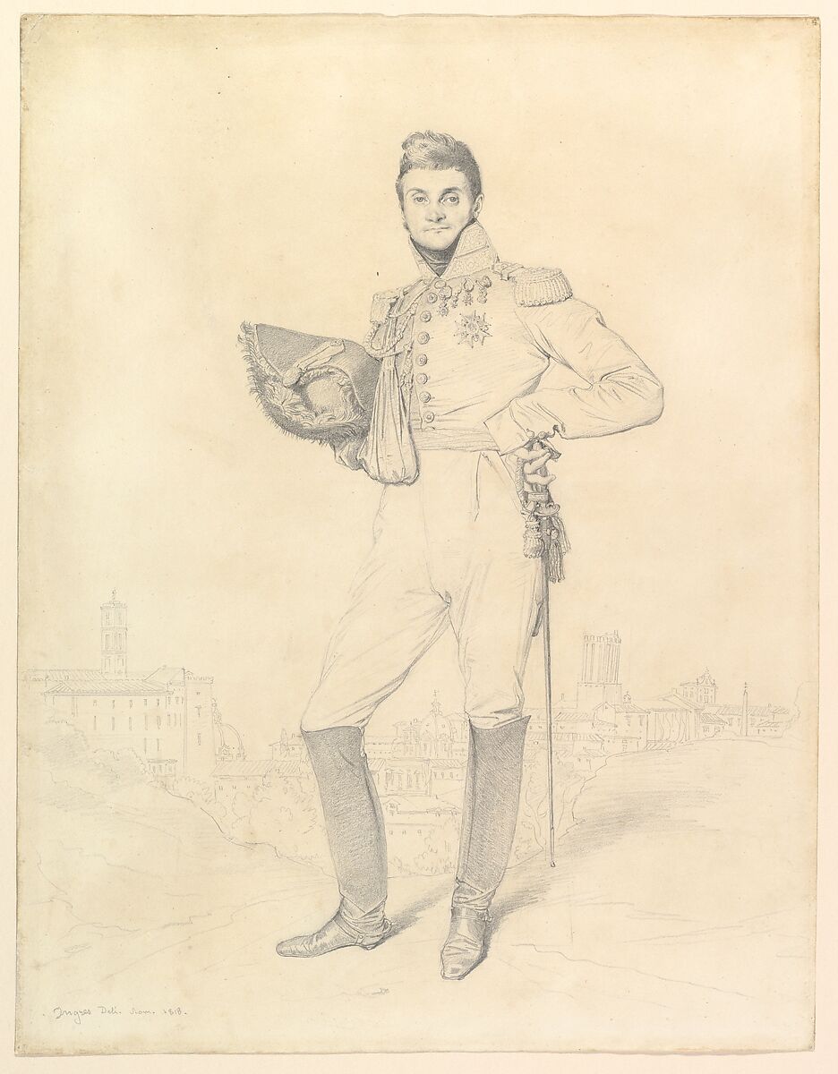 General Louis-Étienne Dulong de Rosnay, Jean Auguste Dominique Ingres (French, Montauban 1780–1867 Paris), Graphite (hard and soft pencils)