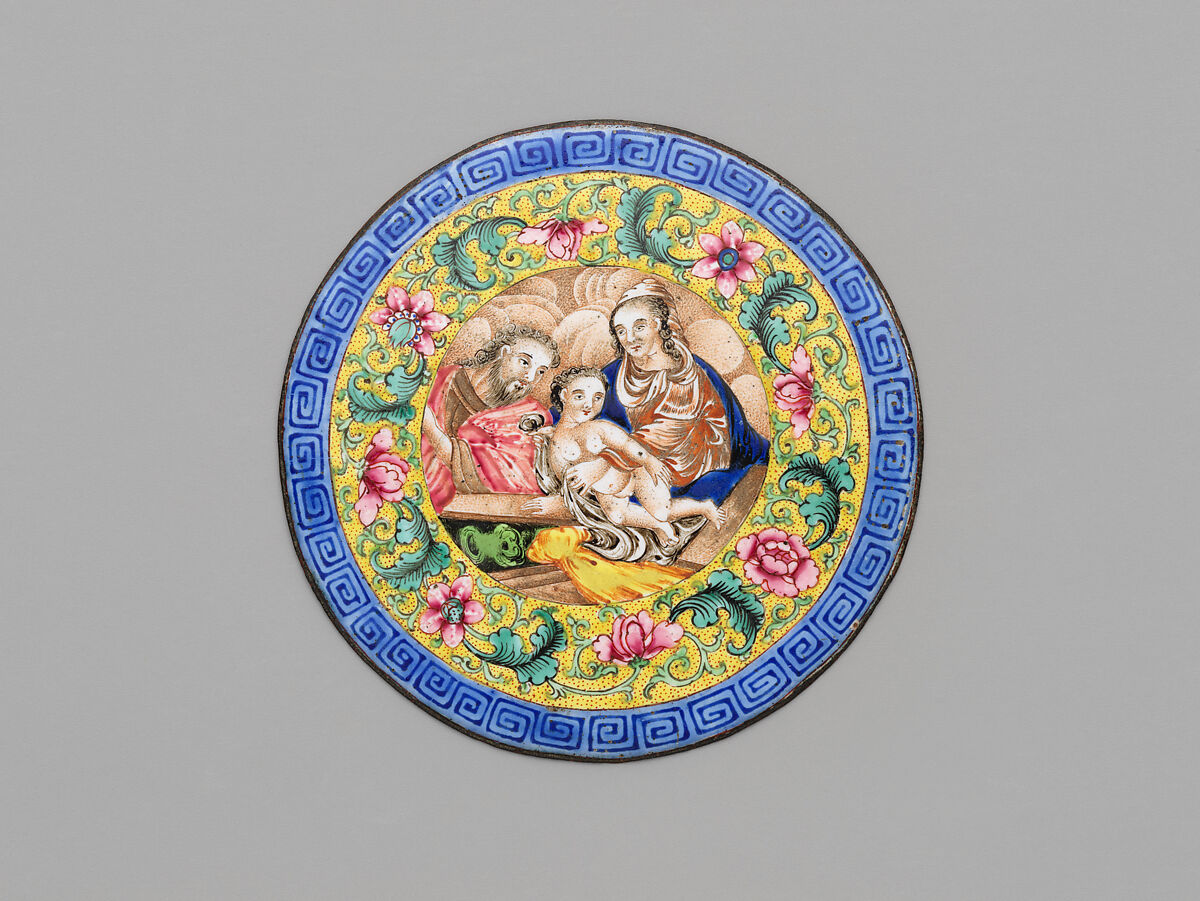 Plaque, Painted enamel, China 