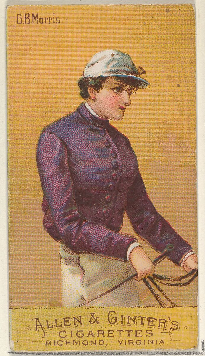 G.B. Morris, from the Racing Colors of the World series (N22b) for Allen & Ginter Cigarettes, Allen &amp; Ginter (American, Richmond, Virginia), Commercial color lithograph 