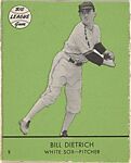 Bill Dietrich, White Sox, Pitcher (Card #9, Green), Goudey Gum Company, Commercial color lithograph 