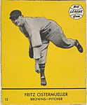 Fritz Ostermueller, Brown, Pitcher (Card #12, Yellow), Goudey Gum Company, Commercial color lithograph 