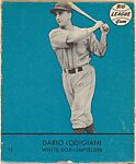 Dario Lodigiani, White Sox, Infielder (Card #15, Blue), Goudey Gum Company  American, Commercial color lithograph