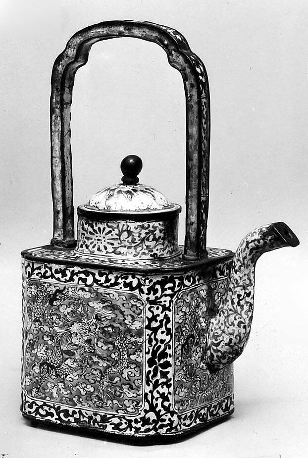 Covered Wine Pot, Painted enamel, China 