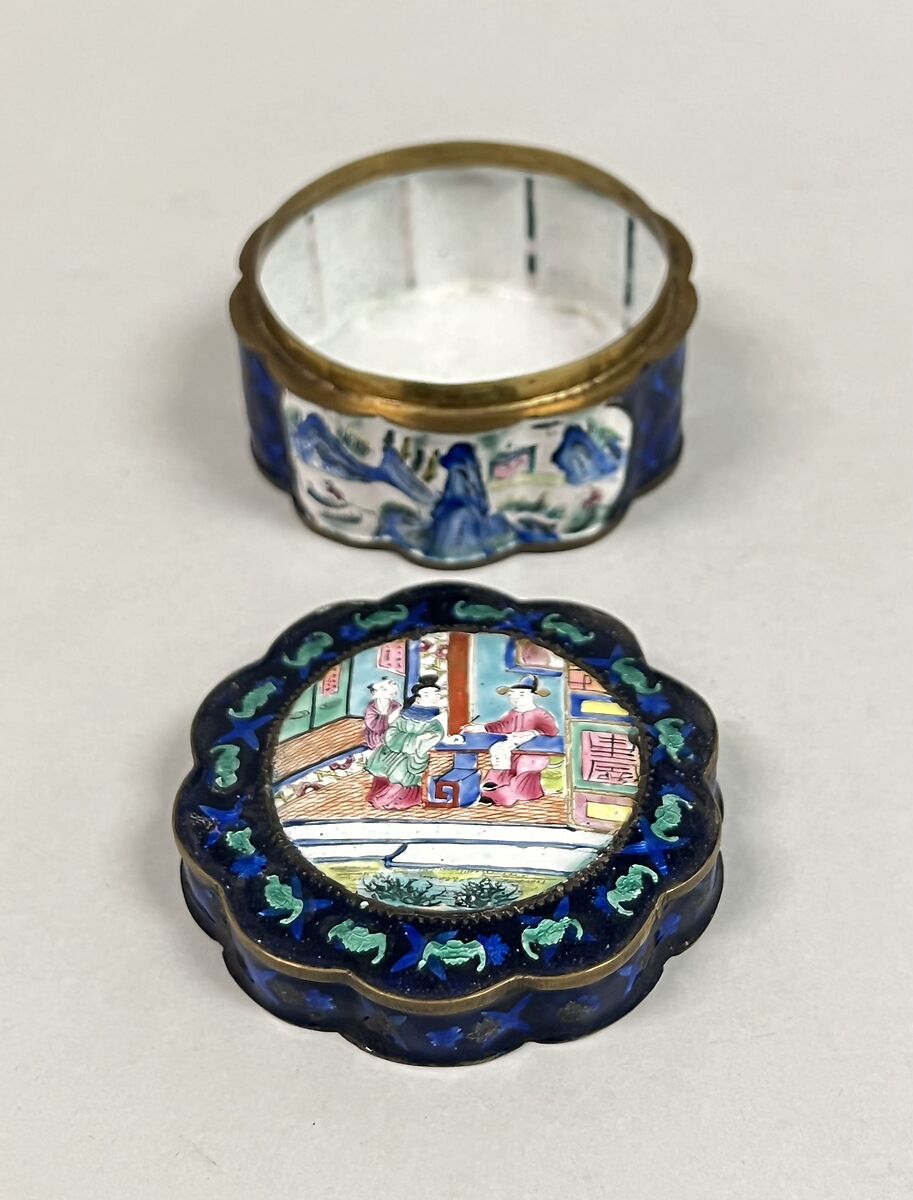 Covered Box, Estate of Flora E. Whiting, by exchange, Enamel, China