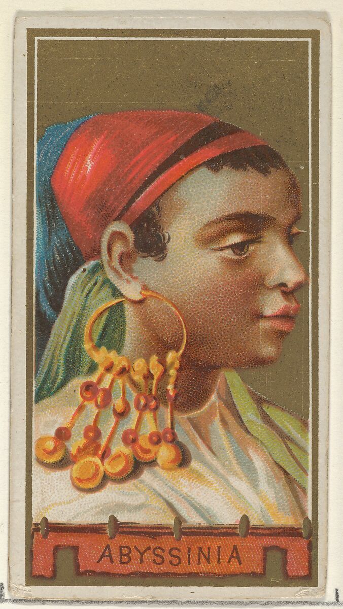 Abyssinia, from the Types of All Nations series (N24) for Allen & Ginter Cigarettes, Allen &amp; Ginter (American, Richmond, Virginia), Commercial color lithograph 