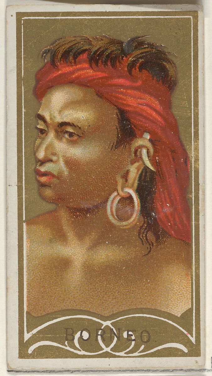 Borneo, from the Types of All Nations series (N24) for Allen & Ginter Cigarettes, Allen &amp; Ginter (American, Richmond, Virginia), Commercial color lithograph 