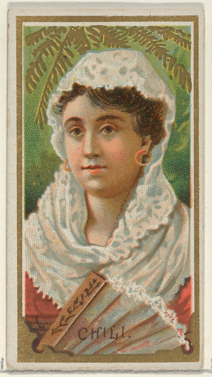 Chili, from the Types of All Nations series (N24) for Allen & Ginter Cigarettes, Allen &amp; Ginter (American, Richmond, Virginia), Commercial color lithograph 