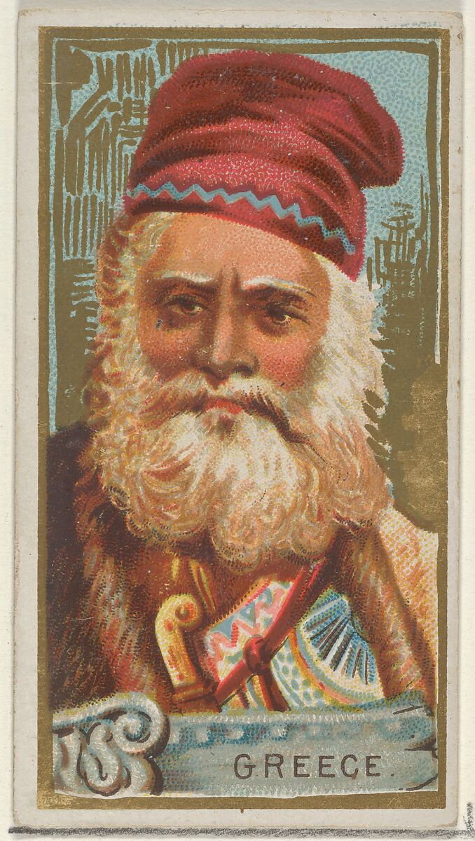 Greece, from the Types of All Nations series (N24) for Allen & Ginter Cigarettes, Allen &amp; Ginter (American, Richmond, Virginia), Commercial color lithograph 