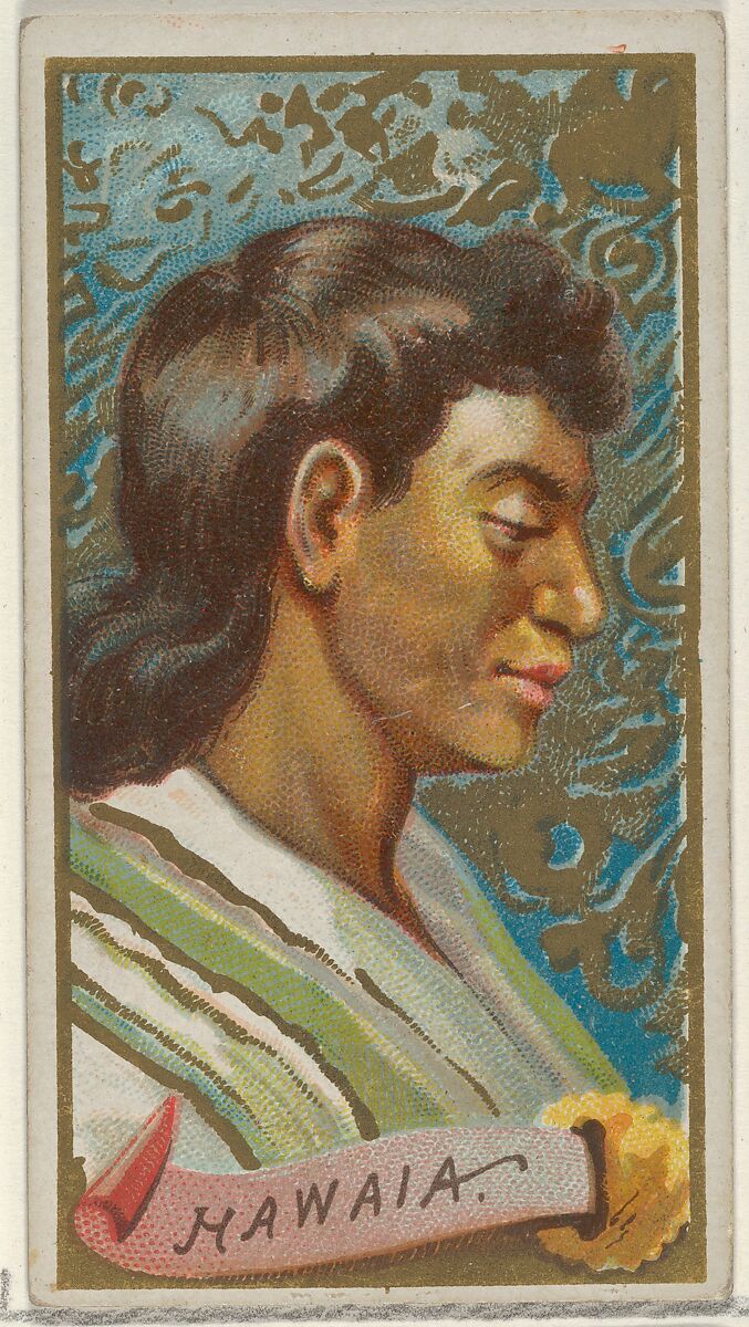 Hawaia, from the Types of All Nations series (N24) for Allen & Ginter Cigarettes, Allen &amp; Ginter (American, Richmond, Virginia), Commercial color lithograph 