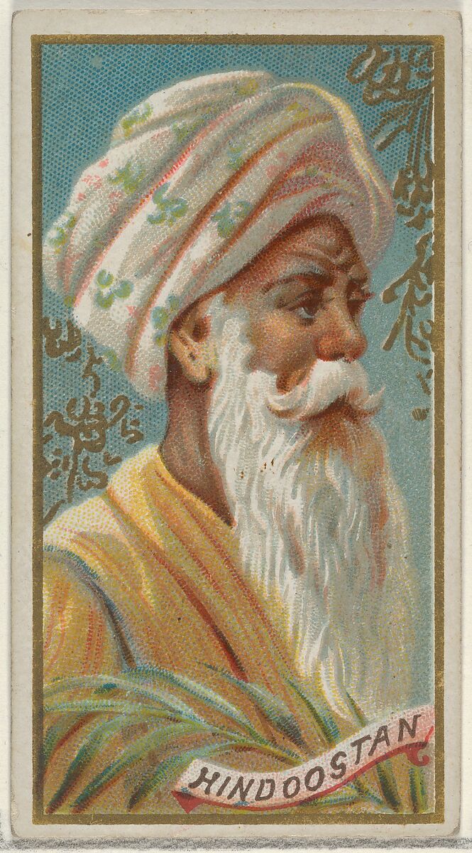 Hindoostan, from the Types of All Nations series (N24) for Allen & Ginter Cigarettes, Allen &amp; Ginter (American, Richmond, Virginia), Commercial color lithograph 