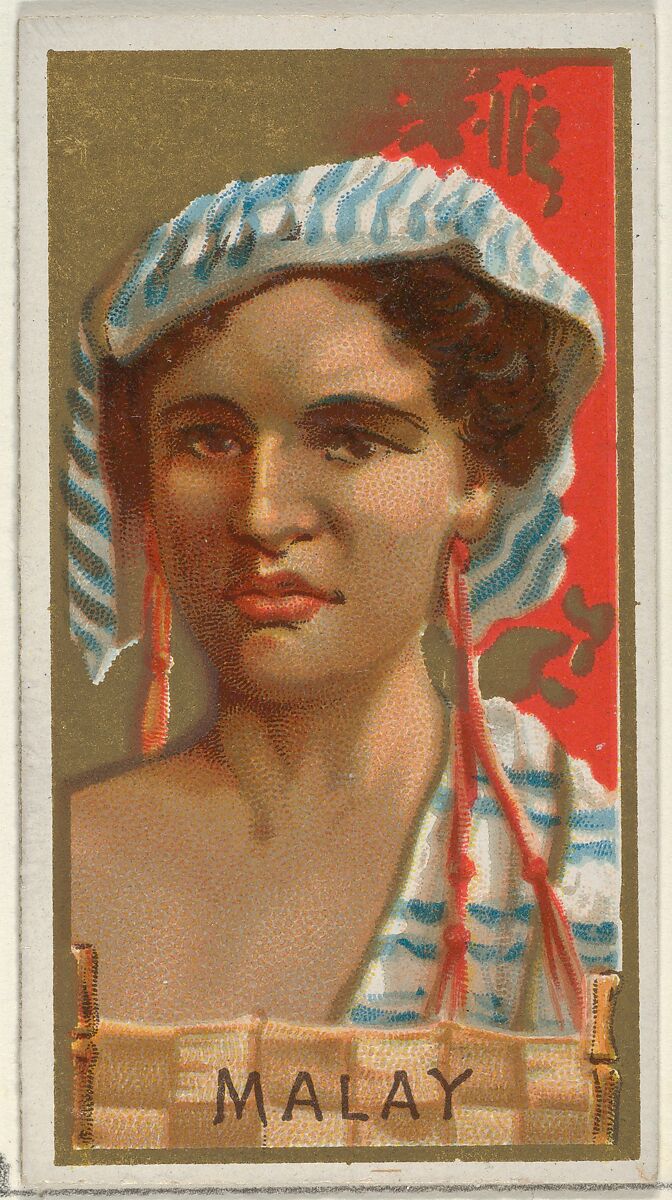 Malay, from the Types of All Nations series (N24) for Allen & Ginter Cigarettes, Allen &amp; Ginter (American, Richmond, Virginia), Commercial color lithograph 