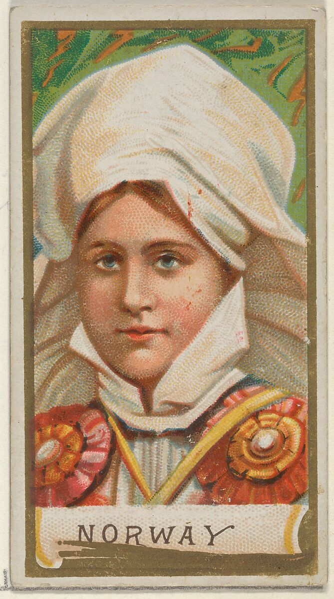 Norway, from the Types of All Nations series (N24) for Allen & Ginter Cigarettes, Allen &amp; Ginter (American, Richmond, Virginia), Commercial color lithograph 