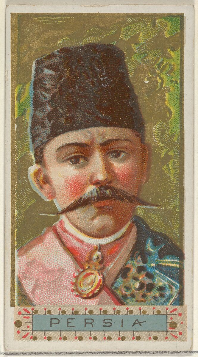 Persia, from the Types of All Nations series (N24) for Allen & Ginter Cigarettes, Allen &amp; Ginter (American, Richmond, Virginia), Commercial color lithograph 