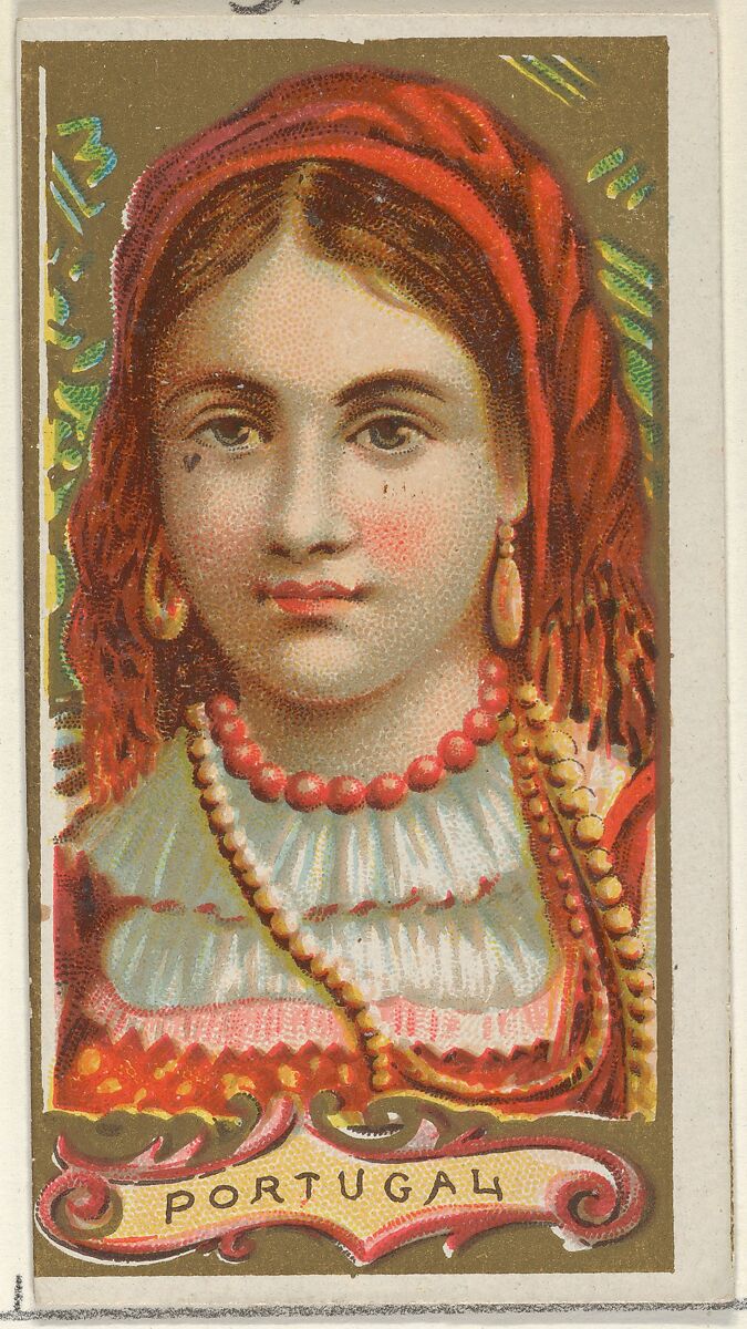 Portugal, from the Types of All Nations series (N24) for Allen & Ginter Cigarettes, Allen &amp; Ginter (American, Richmond, Virginia), Commercial color lithograph 