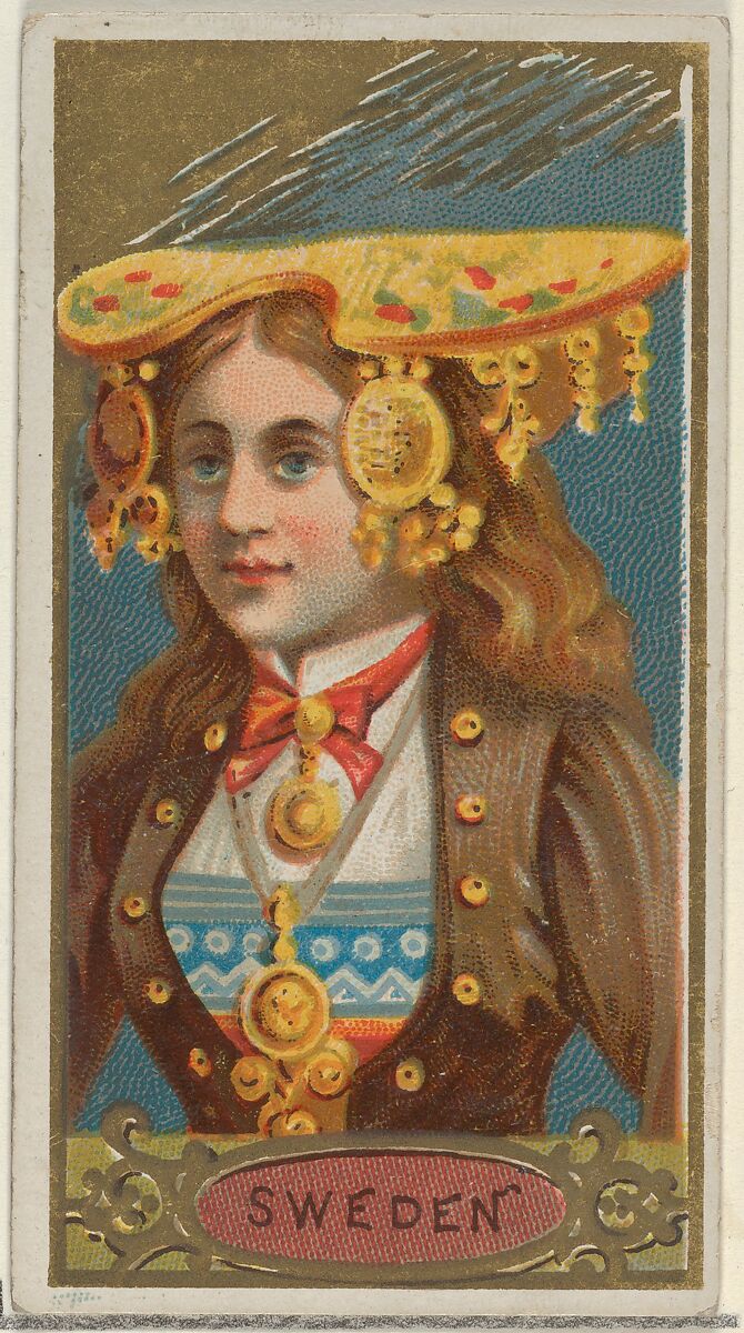 Sweden, from the Types of All Nations series (N24) for Allen & Ginter Cigarettes, Allen &amp; Ginter (American, Richmond, Virginia), Commercial color lithograph 