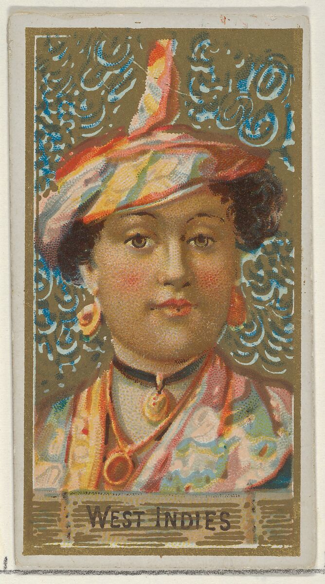 West Indies, from the Types of All Nations series (N24) for Allen & Ginter Cigarettes, Allen &amp; Ginter (American, Richmond, Virginia), Commercial color lithograph 