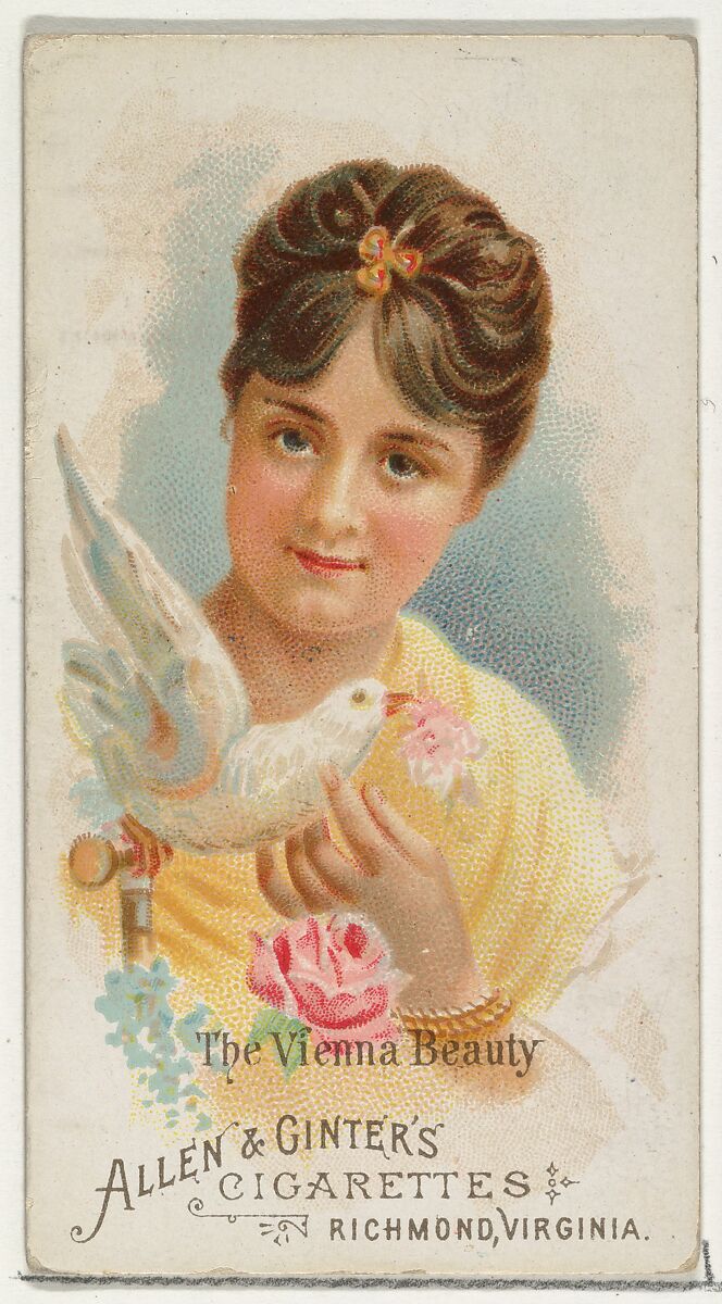 The Vienna Beauty, from World's Beauties, Series 1 (N26) for Allen & Ginter Cigarettes, Allen &amp; Ginter (American, Richmond, Virginia), Commercial color lithograph 