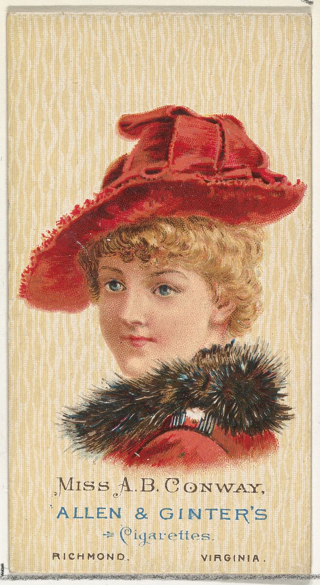 Allen & Ginter | Miss A.B. Conway, from World's Beauties, Series 2 (N27 ...