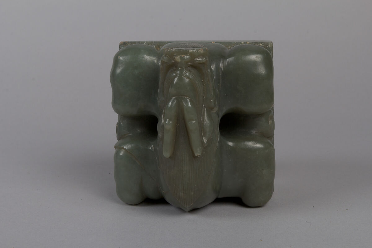 Seal, Gray green jade, China