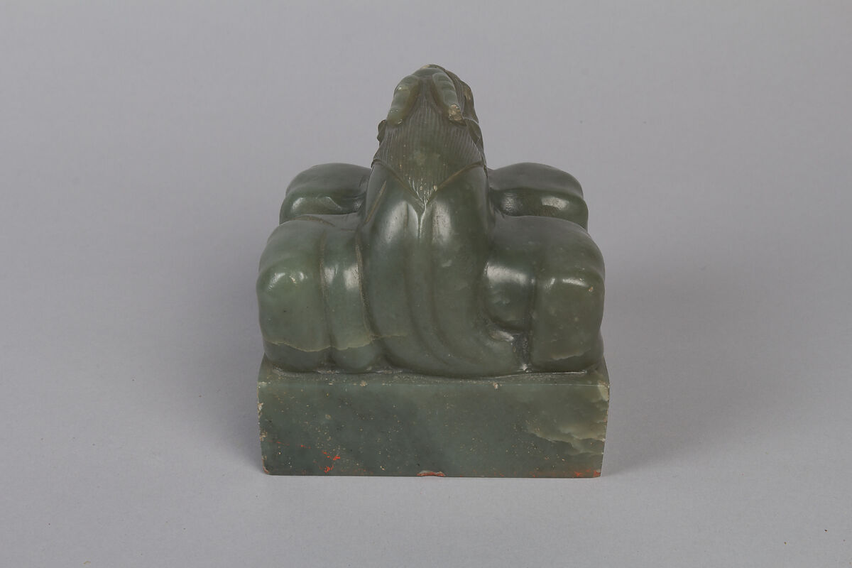 Seal, Gray green jade, China