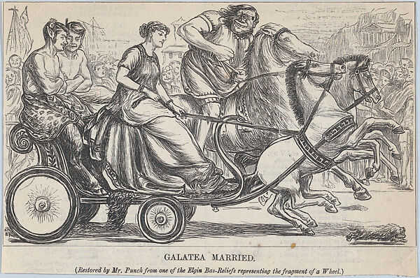 Galatea Married – Restored by Mr. Punch from one of the Elgin Bas-Reliefs representing the fragment of a Wheel