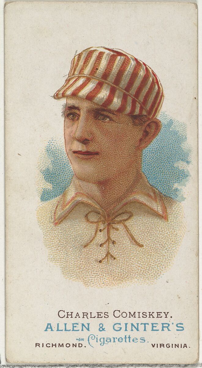 Charles Comiskey, Baseball Player, from World's Champions, Series 1 (N28) for Allen & Ginter Cigarettes, Allen &amp; Ginter (American, Richmond, Virginia), Commercial color lithograph 