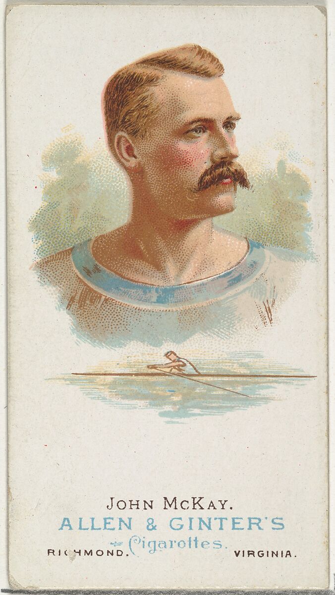 John McKay, Oarsman, from World's Champions, Series 1 (N28) for Allen & Ginter Cigarettes, Allen &amp; Ginter (American, Richmond, Virginia), Commercial color lithograph 