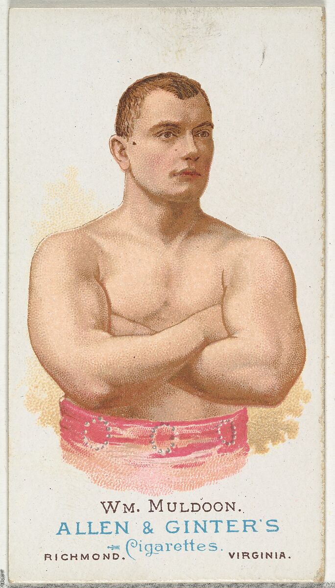 William Muldoon, Wrestler, from World's Champions, Series 1 (N28) for Allen & Ginter Cigarettes, Allen &amp; Ginter (American, Richmond, Virginia), Commercial color lithograph 