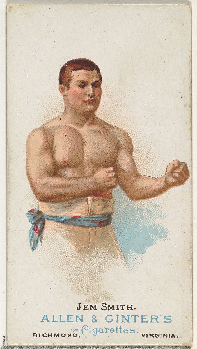 Jem Smith, Pugilist, from World's Champions, Series 1 (N28) for Allen & Ginter Cigarettes, Allen &amp; Ginter (American, Richmond, Virginia), Commercial color lithograph 