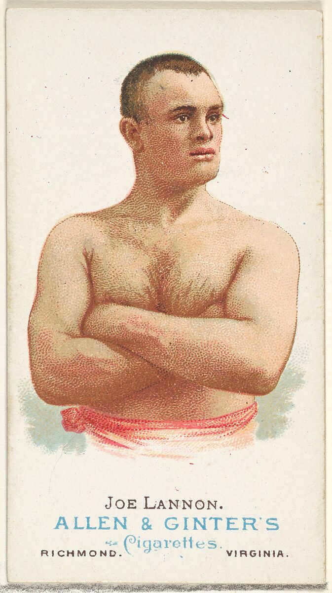 Joe Lannon, Pugilist, from World's Champions, Series 1 (N28) for Allen & Ginter Cigarettes, Allen &amp; Ginter (American, Richmond, Virginia), Commercial color lithograph 