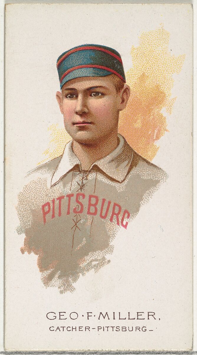 George F. Miller, Baseball Player, Catcher, Pittsburgh, from World's Champions, Series 2 (N29) for Allen & Ginter Cigarettes, Allen &amp; Ginter (American, Richmond, Virginia), Commercial color lithograph 