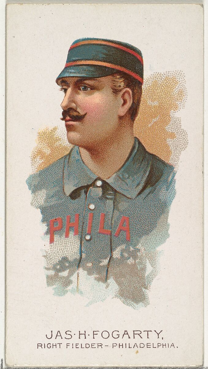 James H. Fogarty, Baseball Player, Right Fielder, Philadelphia, from World's Champions, Series 2 (N29) for Allen & Ginter Cigarettes, Allen &amp; Ginter (American, Richmond, Virginia), Commercial color lithograph 