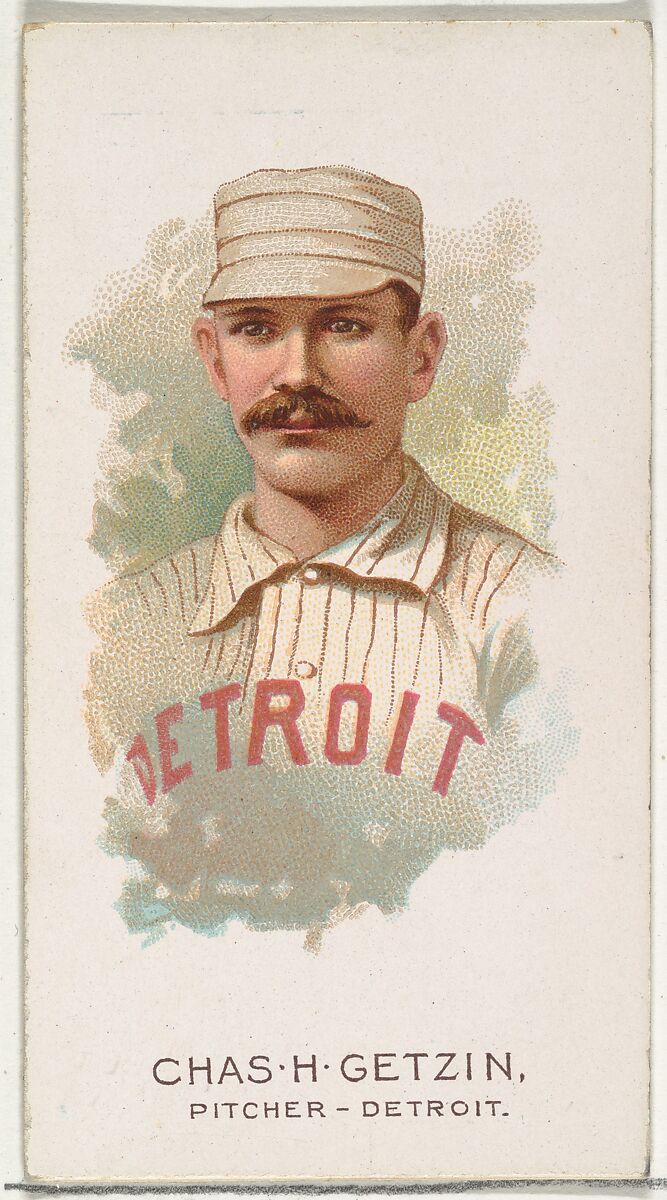Charles H. Getzin, Baseball Player, Pitcher, Detroit, from World's Champions, Series 2 (N29) for Allen & Ginter Cigarettes, Allen &amp; Ginter (American, Richmond, Virginia), Commercial color lithograph 