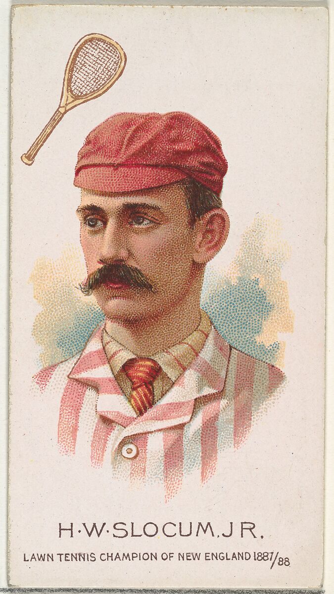 H.W. Slocum, Jr., Lawn Tennis Champion of New England 1887/88, from World's Champions, Series 2 (N29) for Allen & Ginter Cigarettes, Allen &amp; Ginter (American, Richmond, Virginia), Commercial color lithograph 
