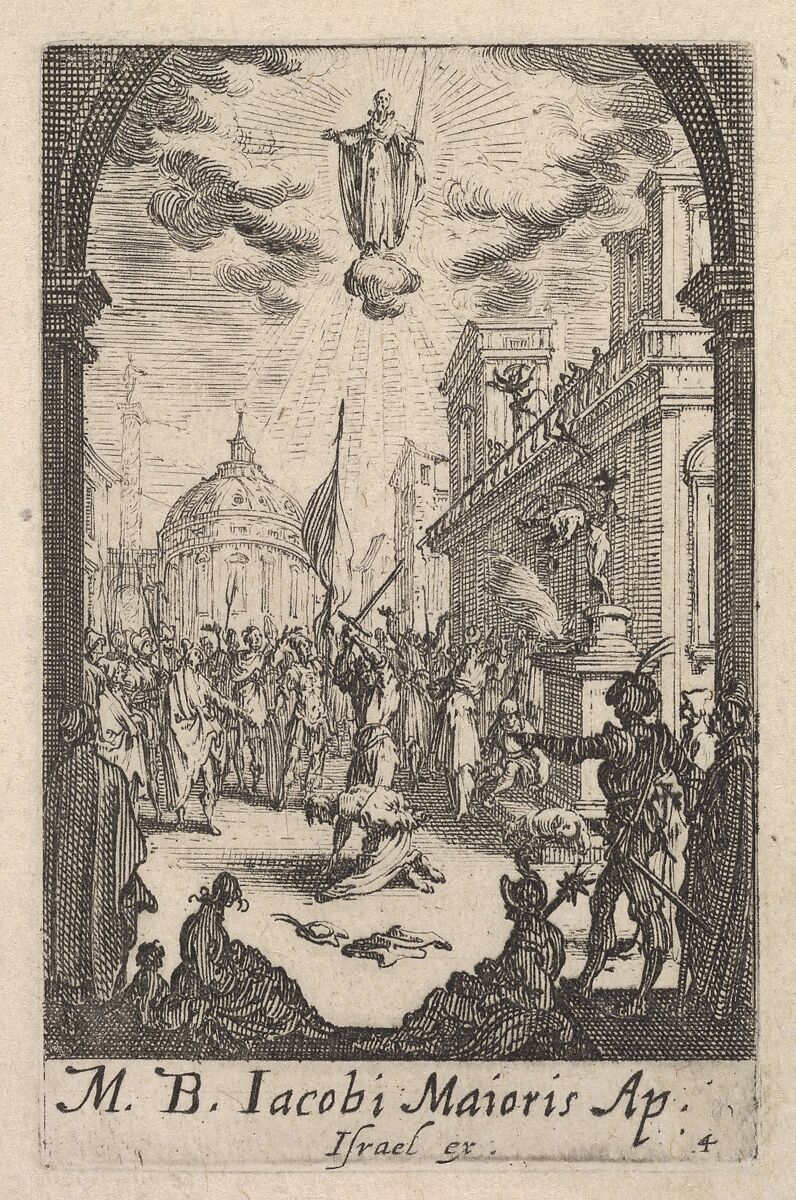 Martyrdom of Saint James the Greater, from the series 'The little apostles' (Les petits apôtres), Jacques Callot (French, Nancy 1592–1635 Nancy), Etching 