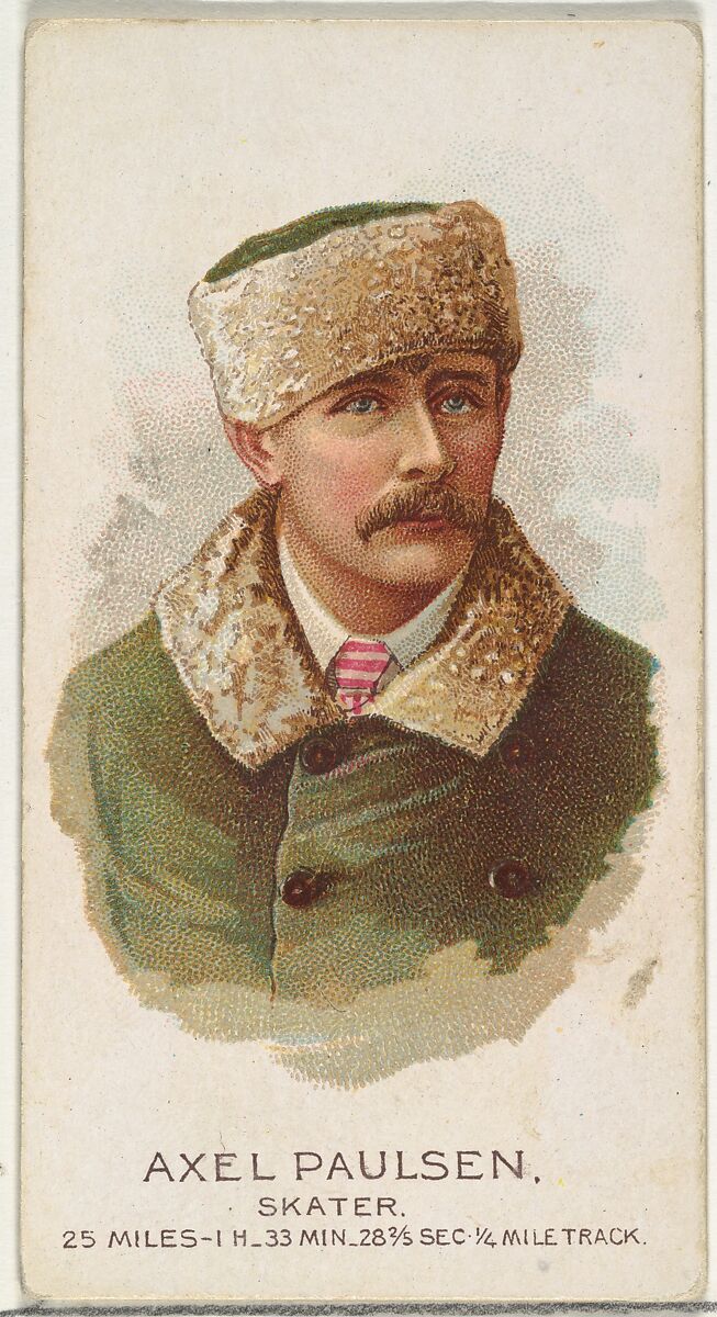 Axel Paulsen, Skater, from World's Champions, Series 2 (N29) for Allen & Ginter Cigarettes, Allen &amp; Ginter (American, Richmond, Virginia), Commercial color lithograph 