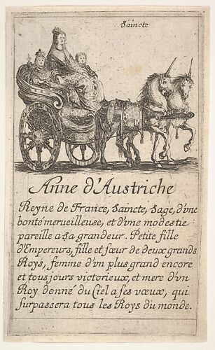 Anne d'Austrische, from 'The game of queens' (Le jeu des Reines renommées)